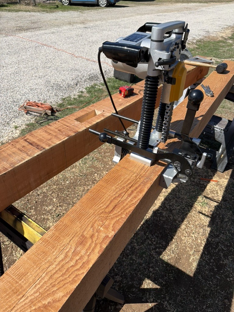 Cutting mortises