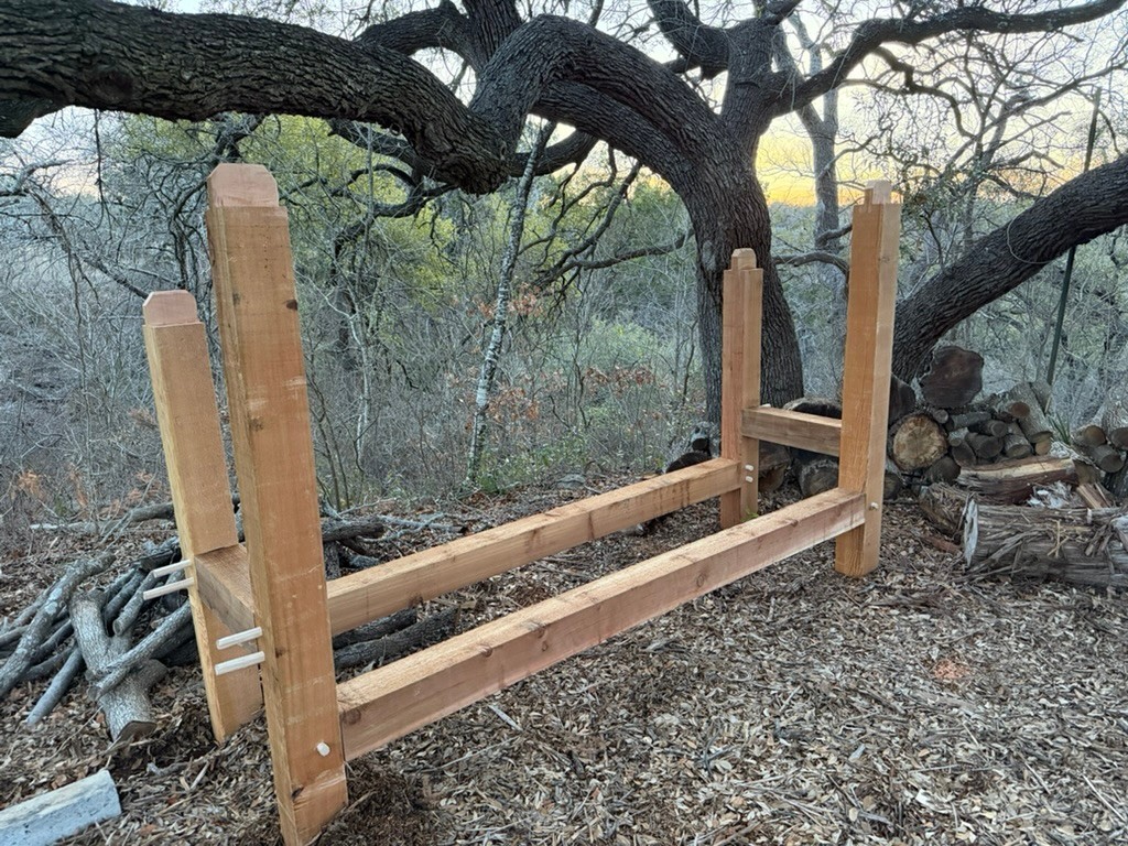 Fitting the posts and floor beams