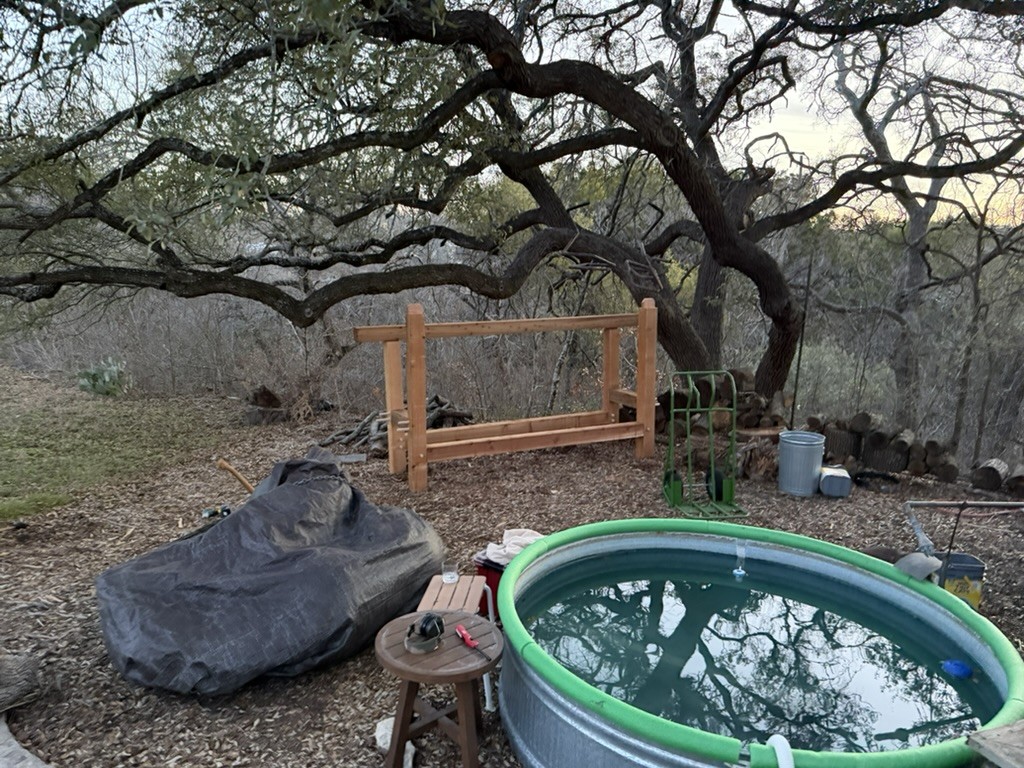 Poolside setup