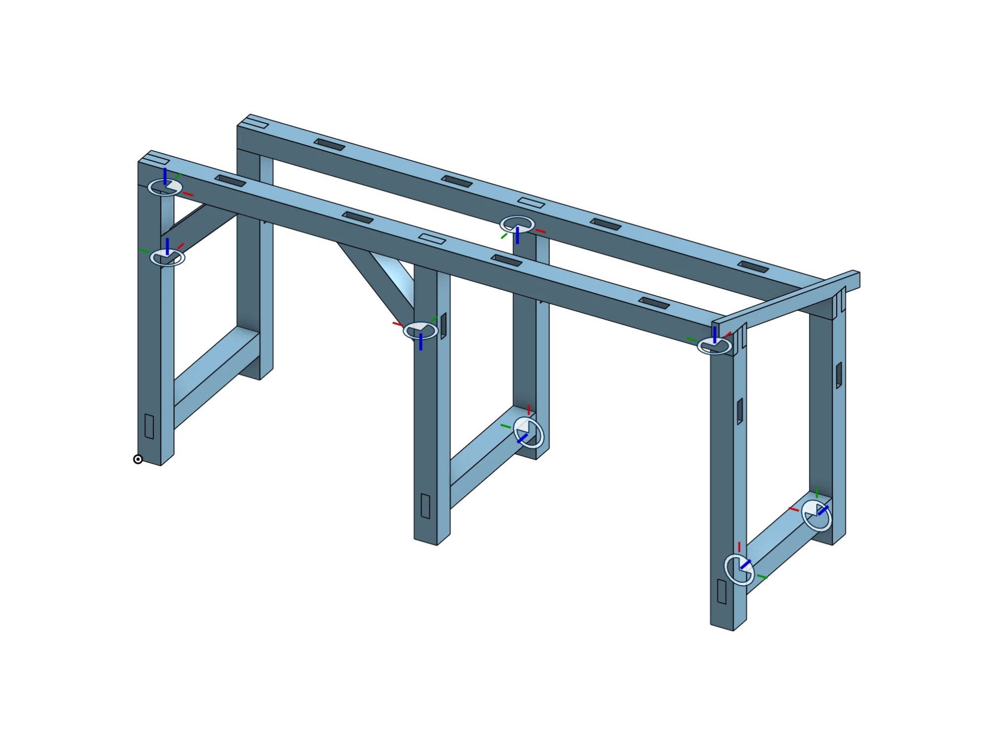 CAD model of the full rack